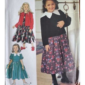 Vintage 90s Style Pattern 2563 Uncut Short Sleeve Fit Flare Dress Jacket A 3-8